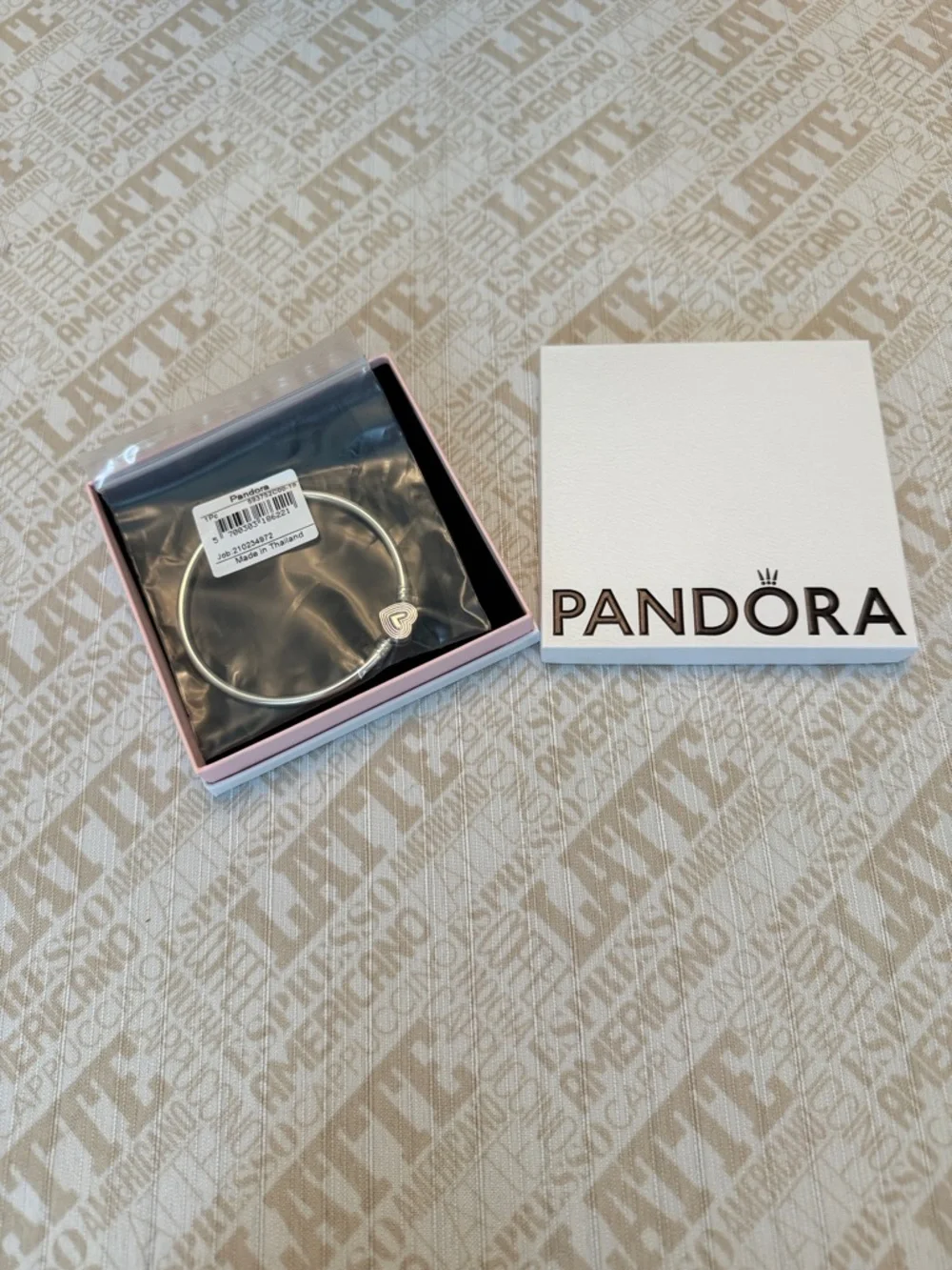 Pandora Radiating Heart Clasp Bangle Bracelet